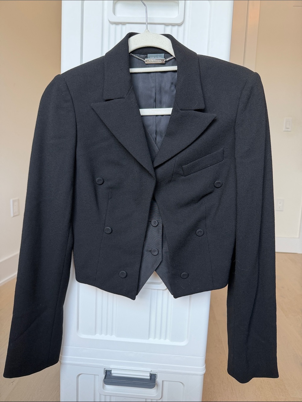 Vintage Alexander McQueen Black Cropped Blazer